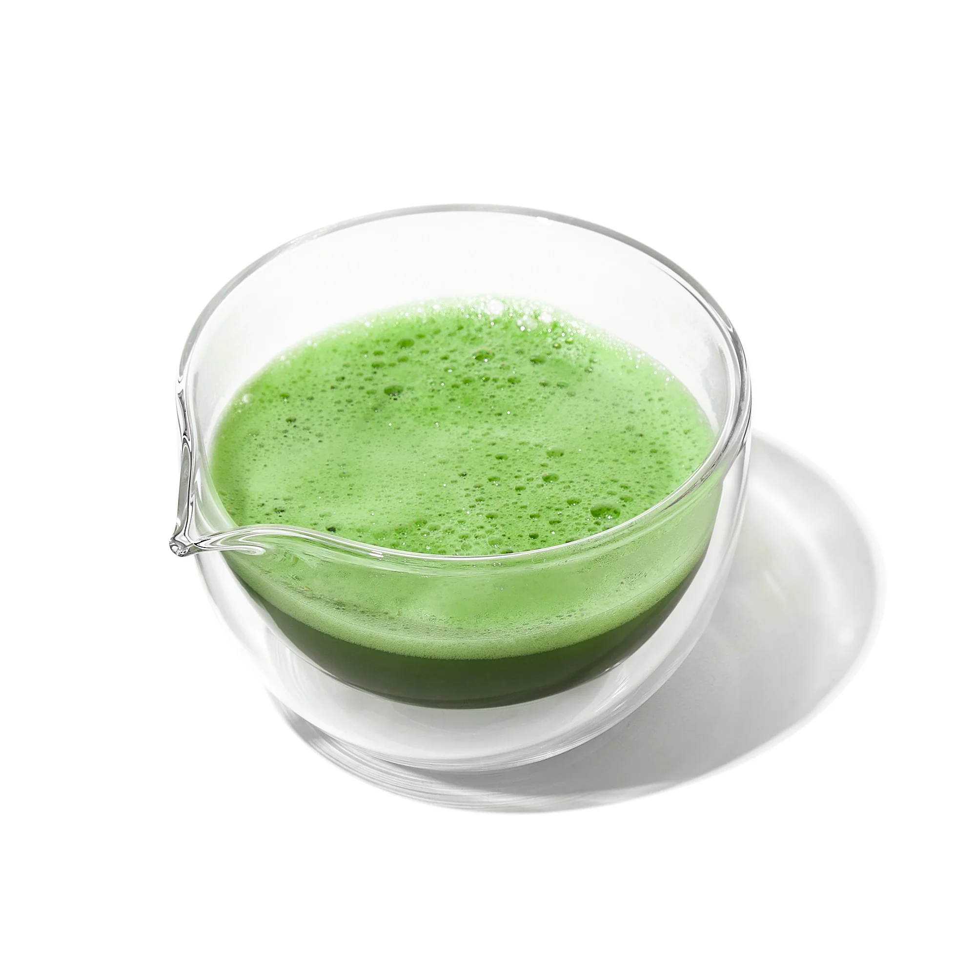 Double Walled Glass Matcha Bowl With Spout - Image 3