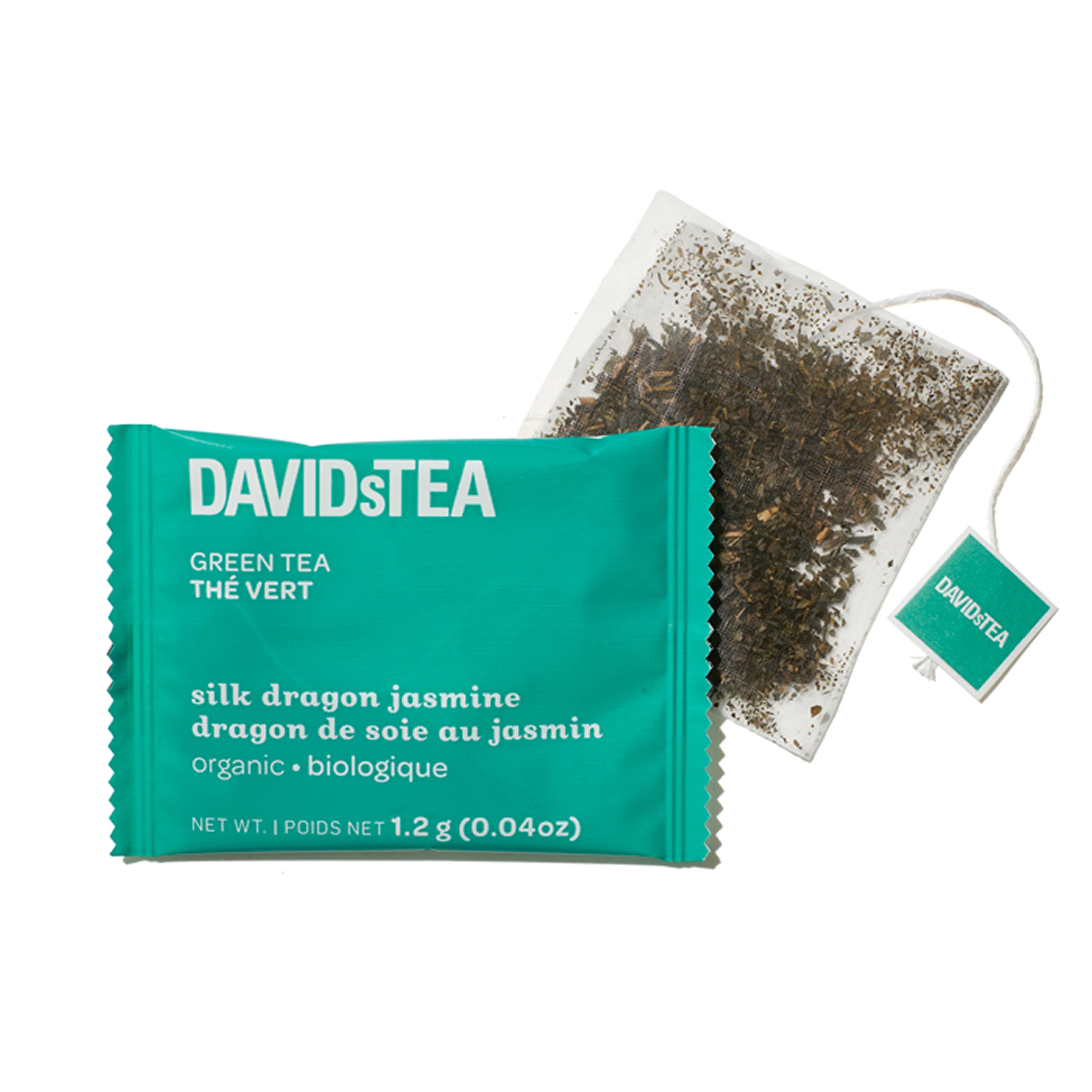 Organic Silk Dragon Jasmine Tea Pack of 12 Sachets - Image 2